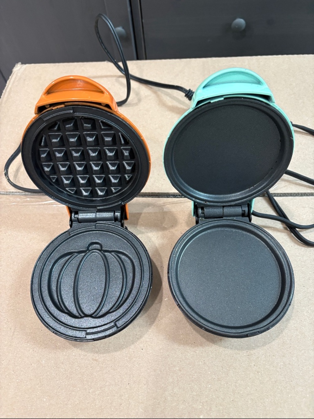 Ash Orange & Mint Mini Waffle Makers
